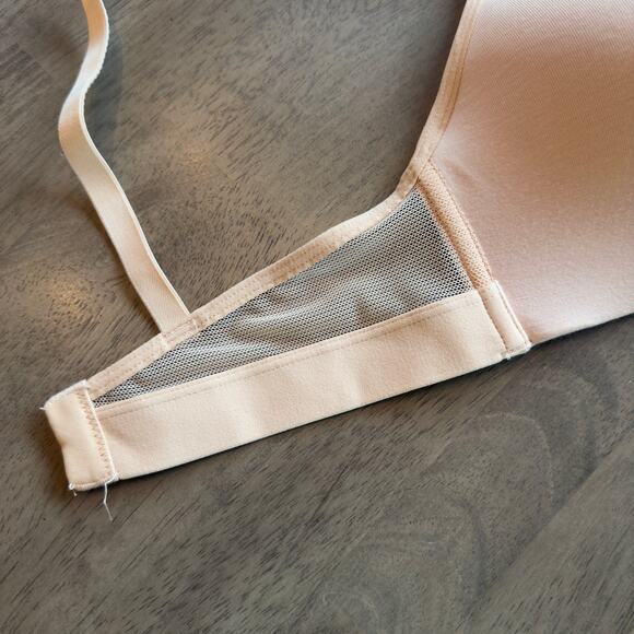 All . You. LIVELY Women's All Day Deep V Wire Free Bra beige bra, size 34C - Picture 9 of 9